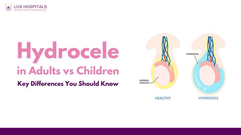 Hydrocele in Adults vs Children