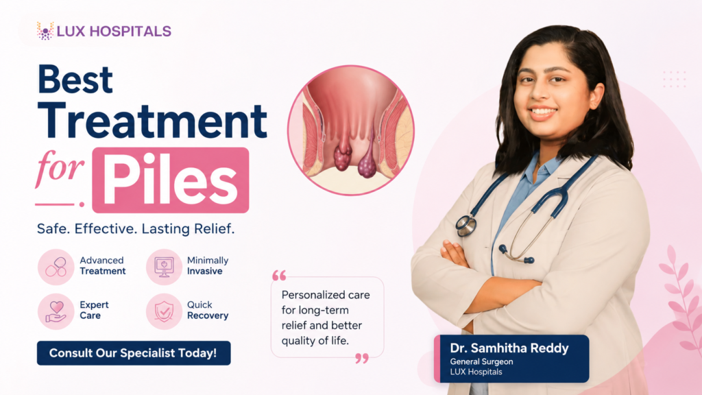 Best Treatment for Piles: Expert Advice by Dr. Samhitha Reddy