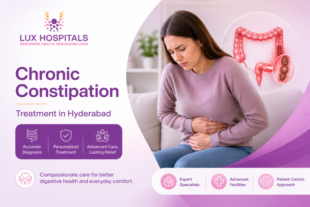 Chronic Constipation Treatment in Hyderabad: Expert Care by Dr. Samhitha Reddy at Lux Hospitals