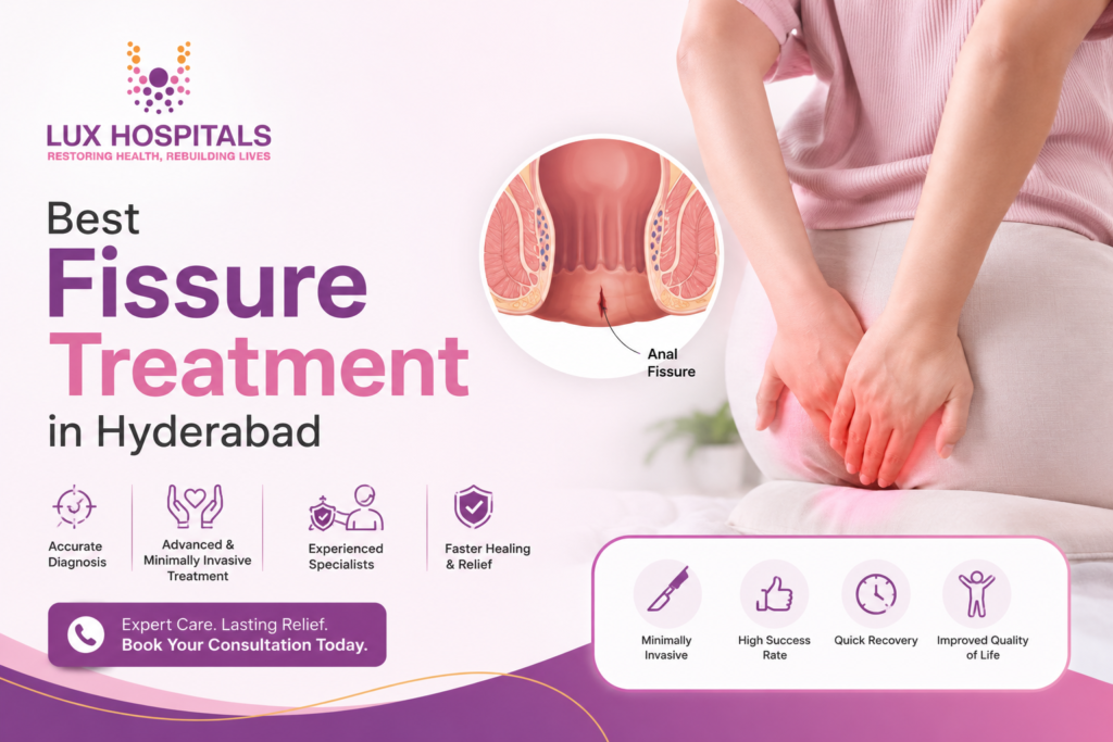 Best Fissure Treatment in Hyderabad: Expert Care by Dr. Samhitha Reddy at Lux Hospitals