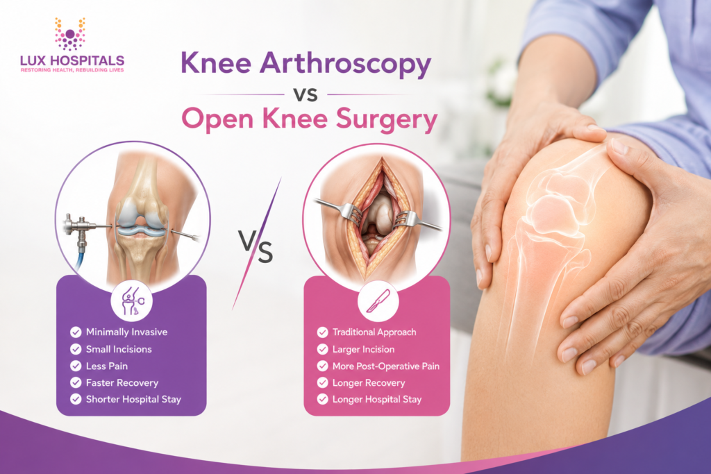 Knee Arthroscopy vs Open Knee Surgery: What’s the Difference?