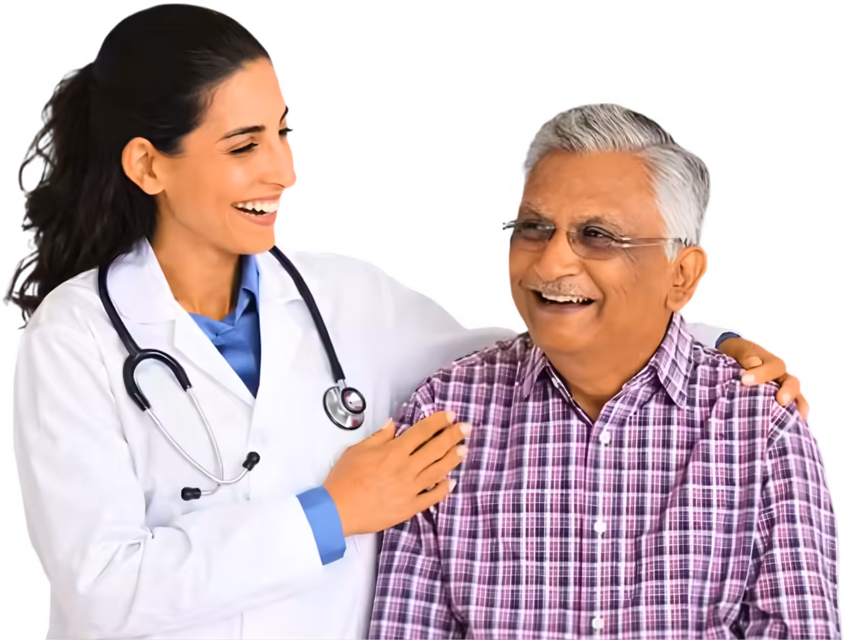 Doctor with patient