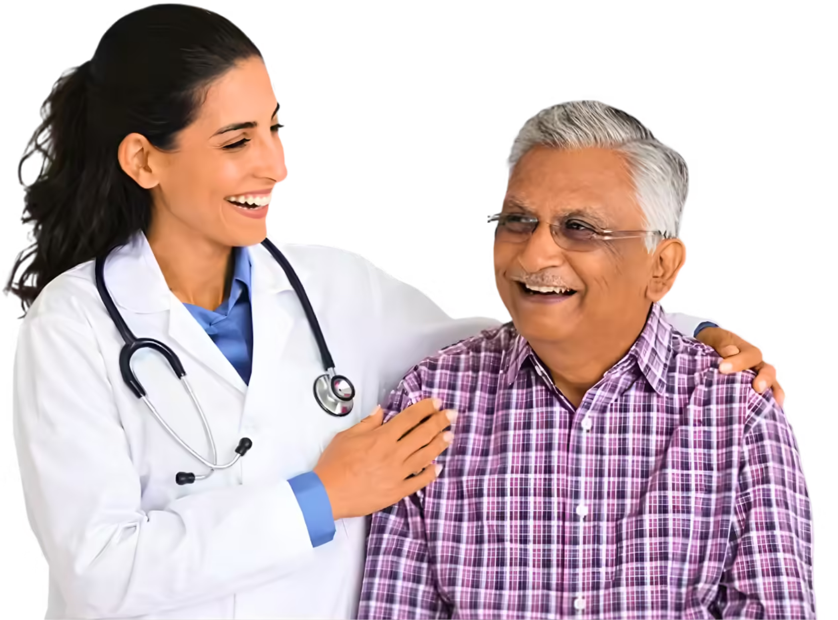 Doctor with patient